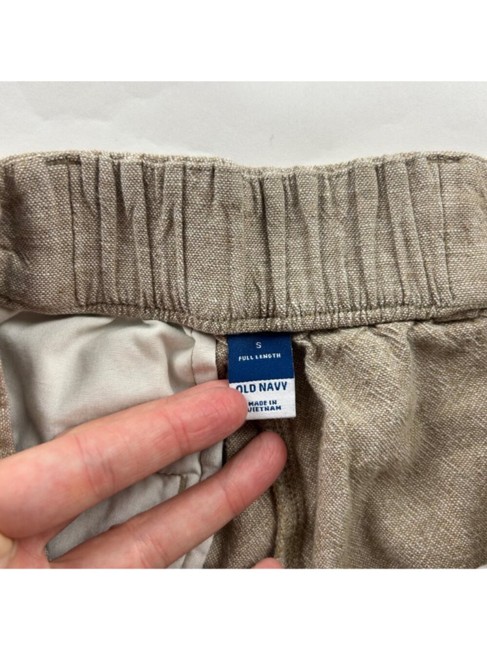 Old Navy Sliced Bread Linen Blend High Rise Wide Leg Trouser S - Picture 4 of 7